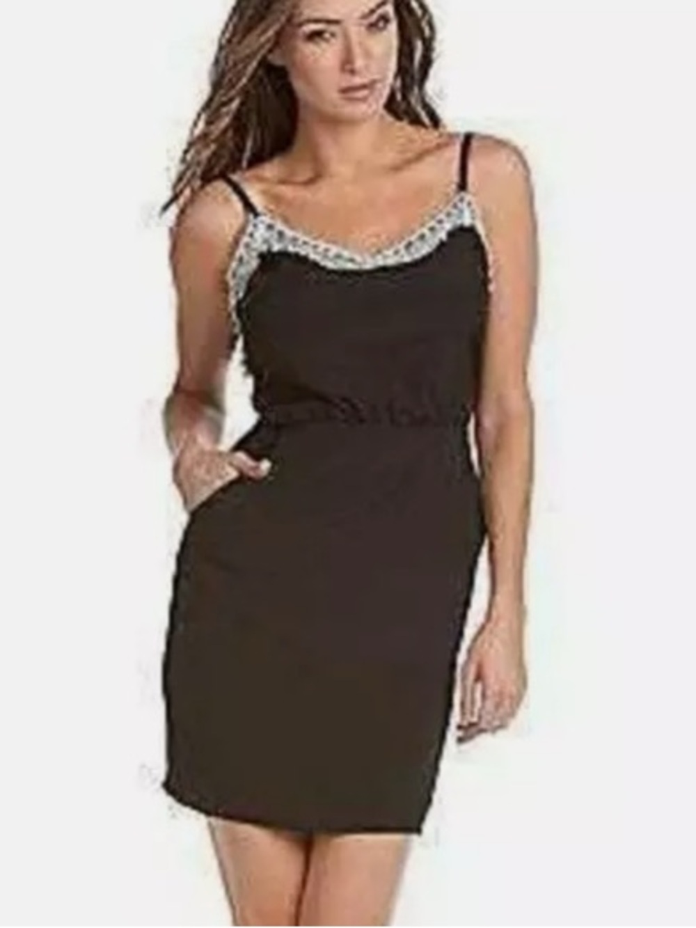 BCBGeneration Black Slip Cocktail Dress